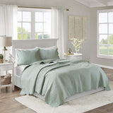 Madison Park Marino 3-Piece Reversible Quilt Set Medallion Seafoam Full / Queen