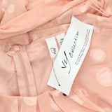 Ny Collection Petite Short Sleeve Belted Swiss Dot Dress Rose Circle Pink PM