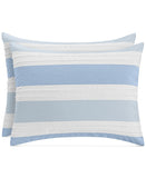 Charter Club Clip Jacquard 3-Piece Comforter Set Blue Multi Full / Queen