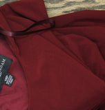 Betsy & Adam Petite Cap Sleeve Gathered Jewel Neck Gown Dress Bordeuax Red 14P