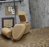 Sun + Stone Womens Birdey Ankle-Strap Block-Heel Sandals Nude Brown 9.5M