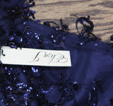 Eliza J Womens Sequined Fringe Illusion Dress EJ4M3449 Navy Blue 10
