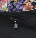 Aqua Womens Button Up Floral Print Mini Dress IDM12072 Black Multi XL