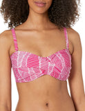 DKNY Womens Strapless Bathing Suit Bikini Top DI9TJ414 Hot Pink Multi M