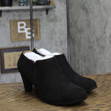 Journee Collection Womens Comfort Sanzi Heeled Booties SANZI-WD Black 10W