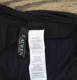 Lauren Ralph Lauren Club Solid Tie Front Underwire One-Piece Swimsuit Black 16