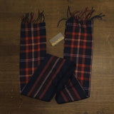 Style & Co. Womens Tartan Plaid Scarf Fringe SC9542501 Navy Blue Multi