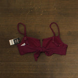 Bar III Pucker Up V-Wire Bralette Bikini Top MBPU25151 Plum Berry Purple S
