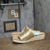 JBU By Jambu Casual Fashion Slip On Wedge Sandal Cream / Champagne Brown 9M