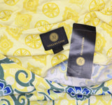 JM Collection Printed Medallion Garden Knit Blouse Top Primrose Yellow / Multi L