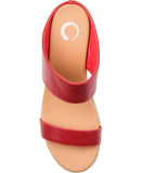 Journee Collection Women's Alissa Espadrille Sandals ALISSA-SLIDE Red 8.5M