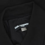 Karl Lagerfeld Embellished Buttons Sleeveless Collared A-Line Dress Black 6