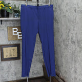 Boss Genius Stretch Tailored Slim Fit Wool Suit Dress Unhemmed Pants Navy 38R