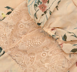 Tinsel Juniors V-Neck Scallop Lace-Trim Floral print Midi Dress Pink Multi M