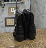 Universal Thread Womens Oakley Harness Boots with Memory Foam Insole Black 8.5M