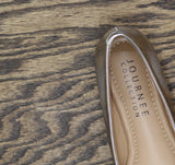 Journee Collection Width Slip On Pointed Toe Ballet Dress Flats Silver Gray 5.5W