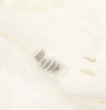 Calvin Klein Mock Neck Bow Tie Front Ruffled Cuffs Blouse Top Cream Off White XL