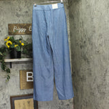 Calvin Klein Faux-Denim High Rise Pants Trousers S54PE785 Indigo Blue 4