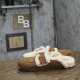 A New Day Lucie Cozy Lined Footbed Mule Slippers Faux Fur Lined Brown 6.5M