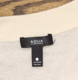 Aqua Womens 100% Cashmere V Neck Sweater V11599 Ivory Off White S