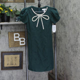 Speechless Short Sleeve Velvet Fit & Flare Party Dress Hunter Green 14