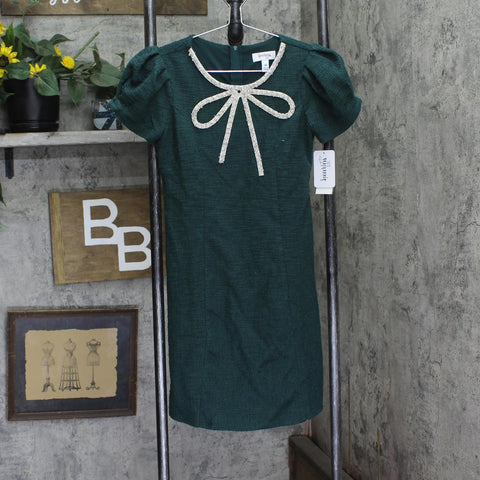 Speechless Short Sleeve Velvet Fit & Flare Party Dress Hunter Green 14