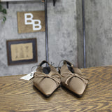 A New Day Camille Satin Slingback Bow Flats 94648295 Brown 8.5M