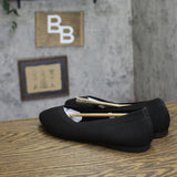 A New Day Womens Claire Knit Washable Ballet Flats 90441301 Black 8M