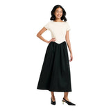 A New Day Backless Knit Maxi Dress 94736643 Black / White S