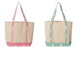 Hyp Sportswear Cotton Canvas Beach Tote Bag with Contrast Handles