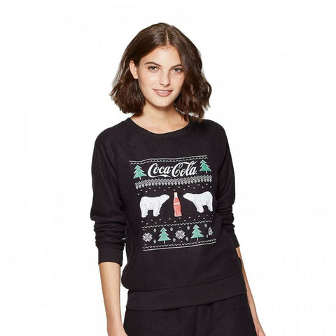 Grayson Threads Women's Coca Cola Pajama Sleep Sweatshirt Top