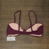 Shade & Shore Women's Knot-Front Crepe Textured Bikini Top