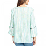 Gloria Vanderbilt Women's Nova Flutter Sleeve Blouse