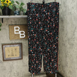 Du Jour Women's Floral Pull On Wide Leg Pants With Track Stripe