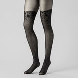 A New Day Women's Floral with Dots Fashion Tights