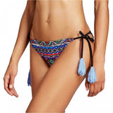 Mossimo Women's Tie Side Hipster Bikini Swim Bottom Blue XL