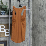 Universal Thread Women's Slim Fit Rib Racerback Tank Top Rust Orange Small