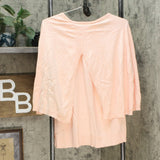 H by Halston Women's Marled V-Neck Pullover Sweater Cape Top