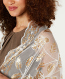INC International Concepts Women's Floral Sequin Mesh Wrap