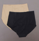Rhonda Shear 2 Pack Mesh Detail Brief Panties Black/ Nude Medium