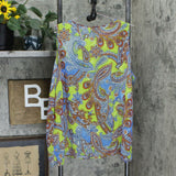 Belle by Kim Gravel Plus Paisley Tie Front Blouse And Tank Top Set