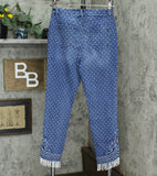 DG2 by Diane Gilman Women's Tall Stretch Embroidered Jeans With Bead Hem