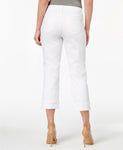 Style & Co. Women's Curvy Cuffed Capri Jeans White 14