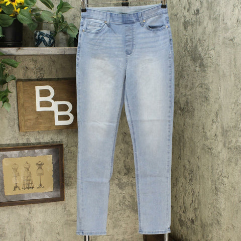 DG2 by Diane Gilman Classic Stretch Denim 5 Pocket Jegging Chambray Small Tall