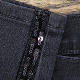 DG2 by Diane Gilman Plus Virtual Stretch Sequin Stripe Skinny Jeans