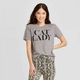 Zoe + Liv Women's Cat Lady Short Sleeve Graphic T-Shirt 4J03JR2668