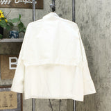 NWT MarlaWynne Womens Canvas Drama Snap Front Jacket With Pockets. 638793