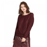 A New Day Women's Casual Fit Dolman Long Sleeve Boat Neck Rib Knit T-Shirt