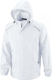 ZUZIFY Men's Seam-Sealed Waterproof Hooded Raincoat Rain Jacket White XL