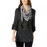 Style & Co. Women's Bell Sleeve Scarf Blouse